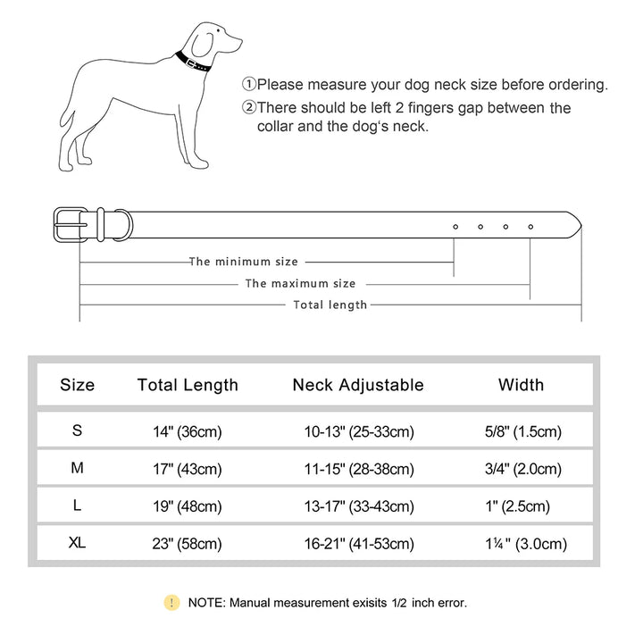 Dog Nameplate Leather Collar