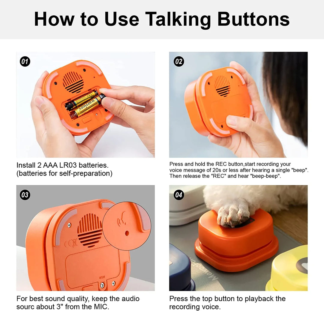 MEWOOFUN Dog Button Set