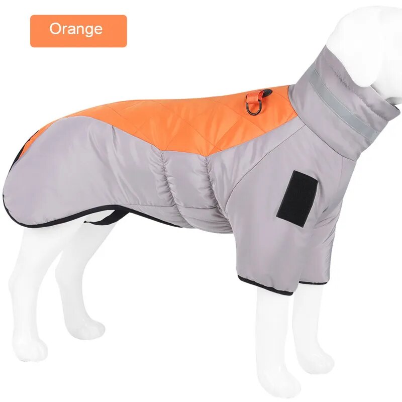 High-neck Warm Dog Jacket Reflective Coat