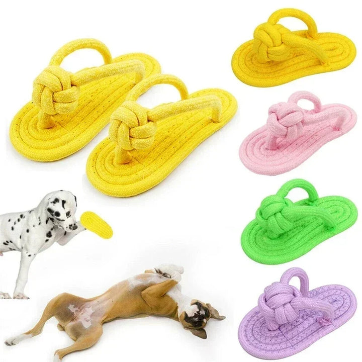 Dog Chewing Cotton Slipper Toy