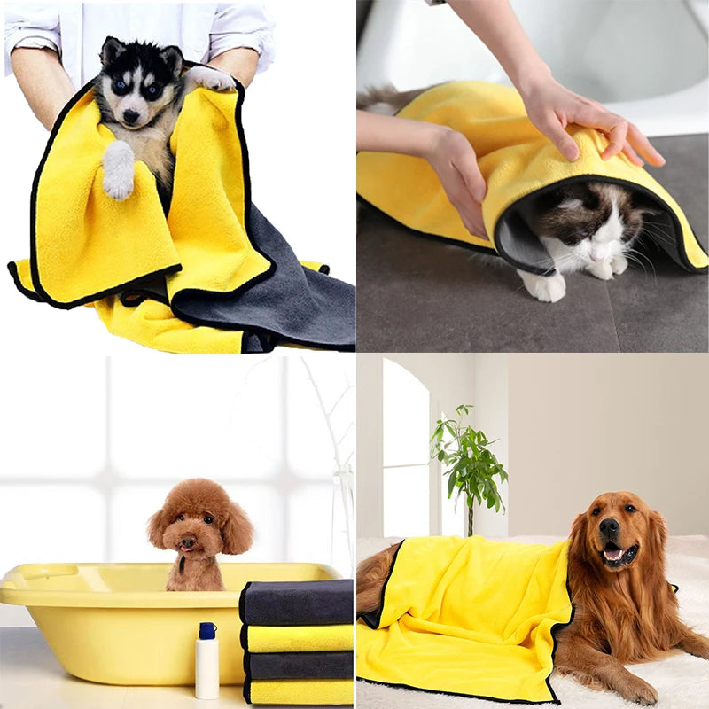 Quick-drying Dog and Cat Towels Pet Bathrobe Dog Accessories