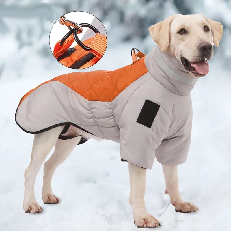 High-neck Warm Dog Jacket Reflective Coat