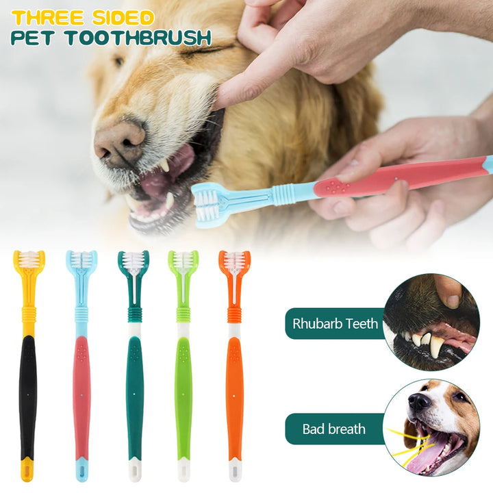 Three Sided Multi-angle Pet Toothbrush