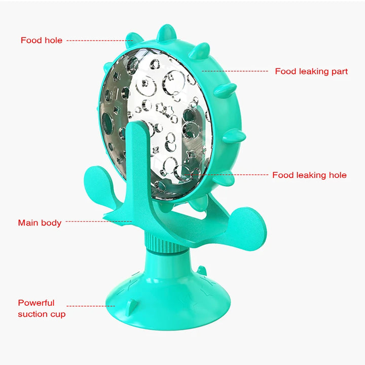Dog Interactive Treat Leaking Wheel Toy