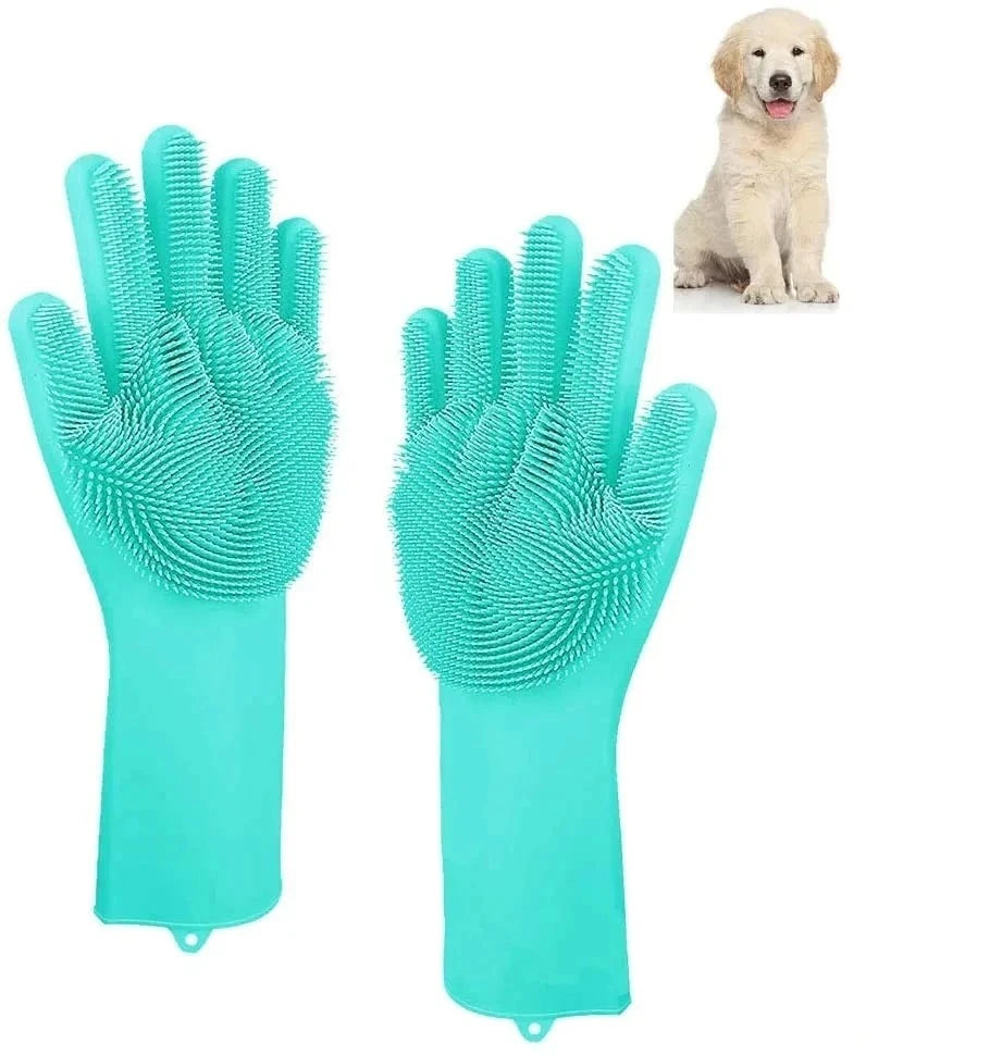 Dog Grooming Bathing Silicon Glove