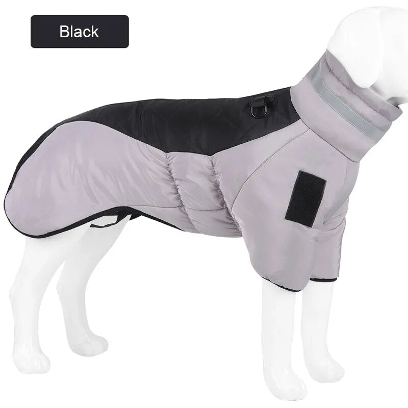 High-neck Warm Dog Jacket Reflective Coat