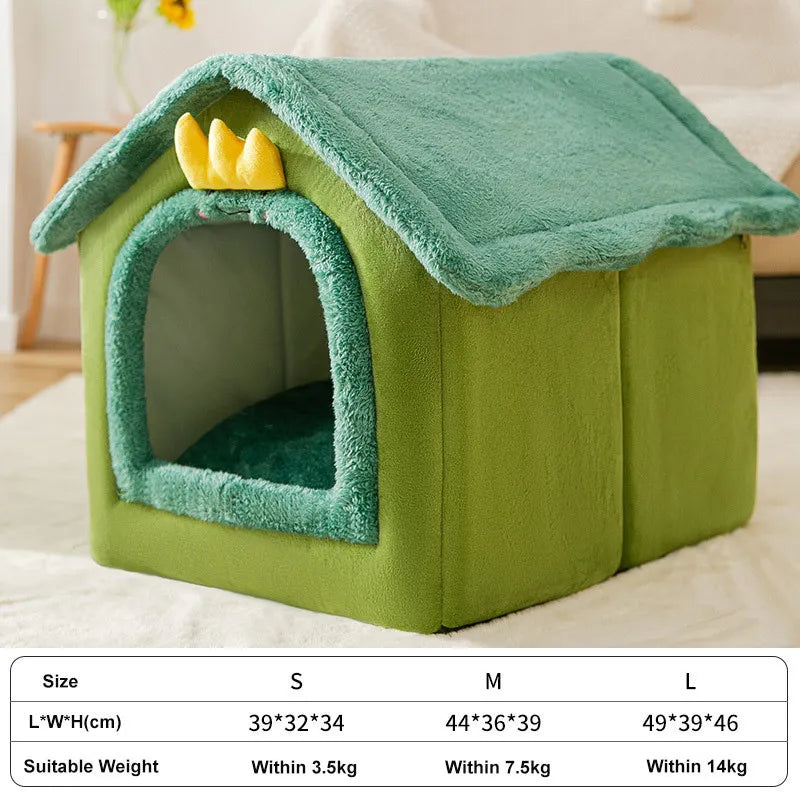 Foldable Dog House Kennel Bed Mat