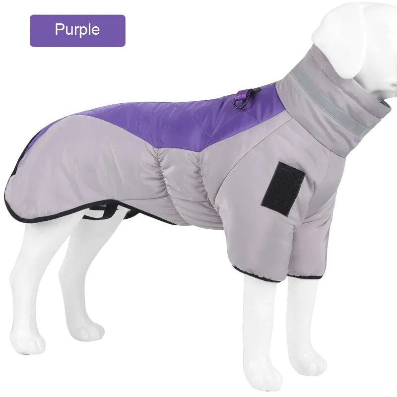 High-neck Warm Dog Jacket Reflective Coat