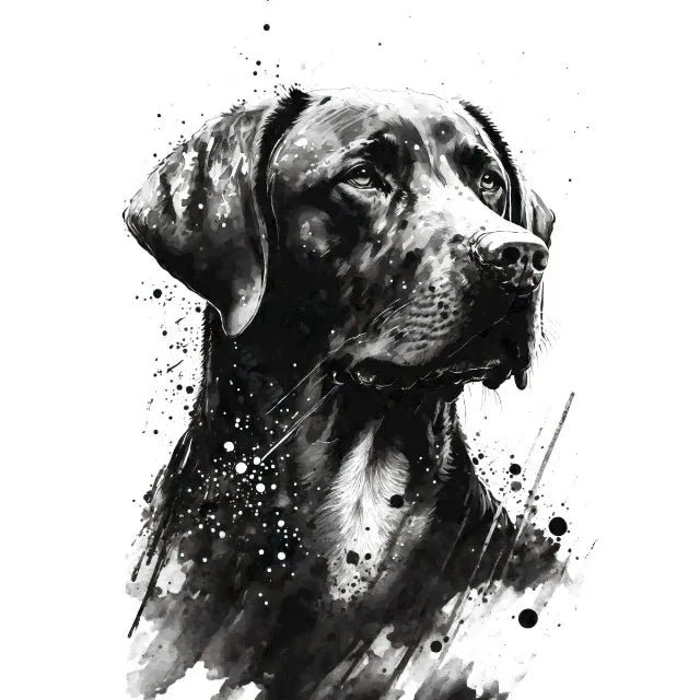 Watercolor Dog Portrait Canvas Painting