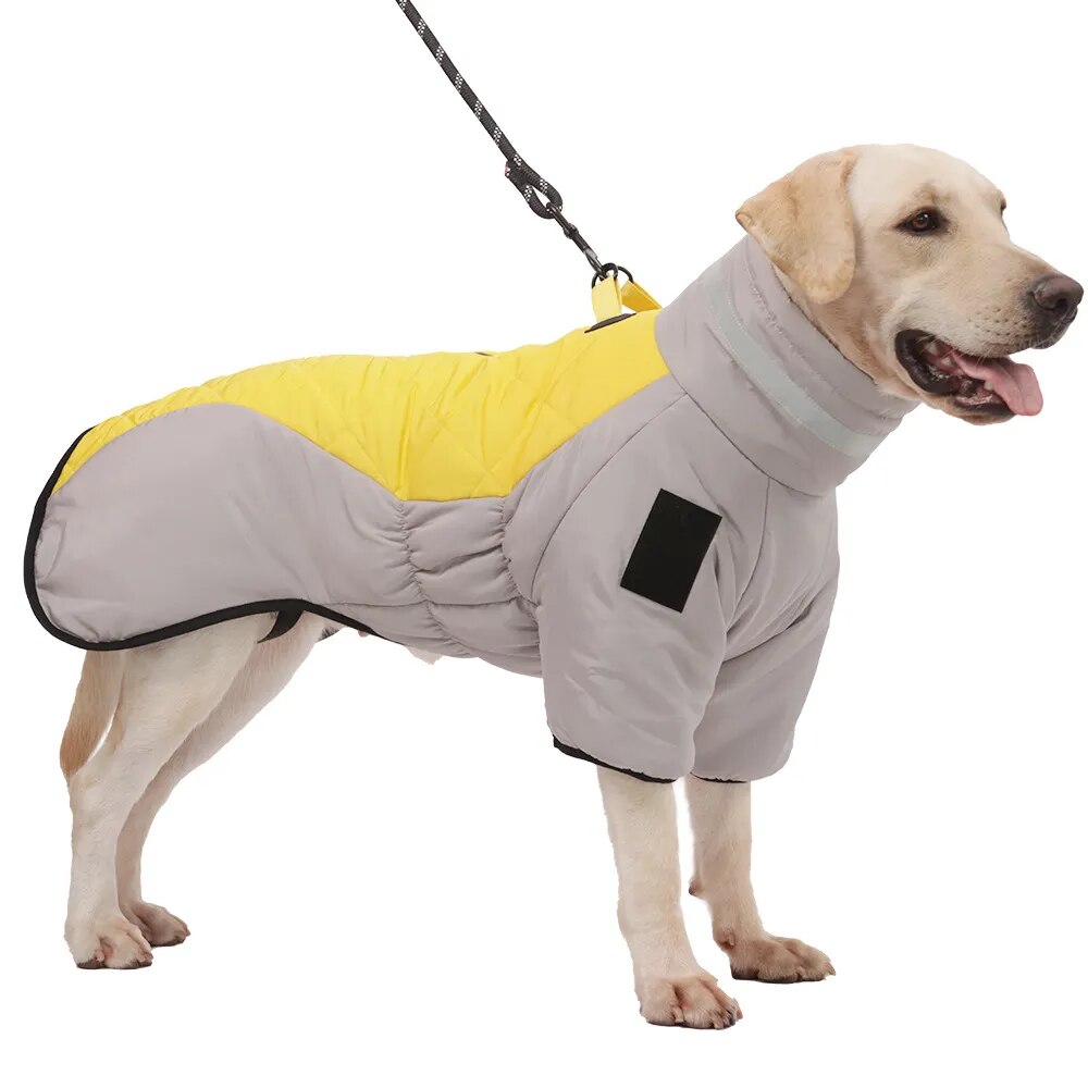 High-neck Warm Dog Jacket Reflective Coat