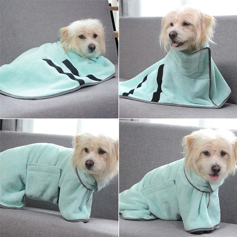 Quick-drying Pet Absorbent Towel Dog Bathrobe Pet