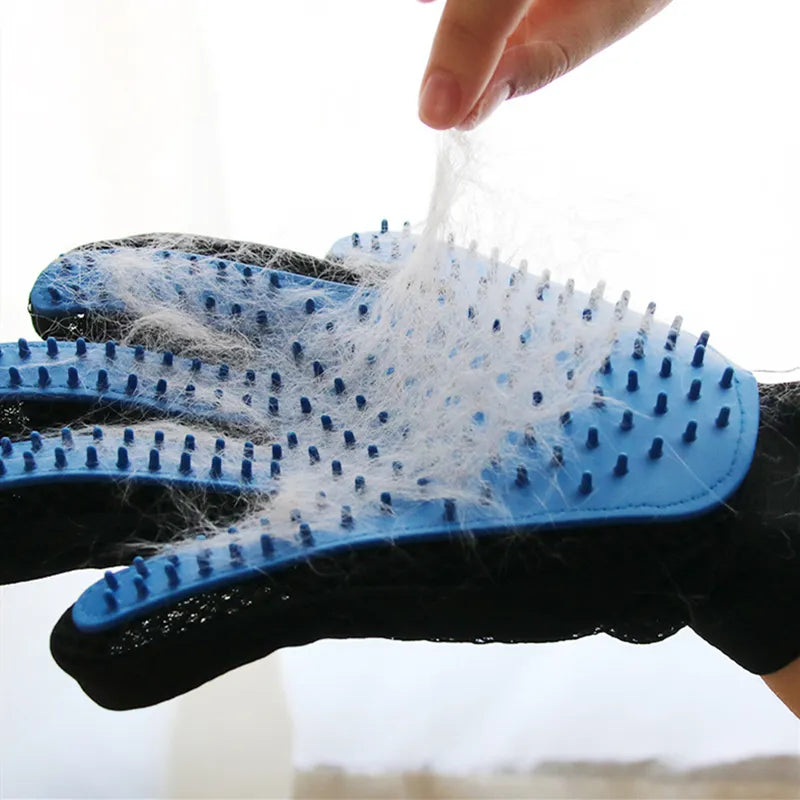 Dog Hair Deshedding Brush Gloves