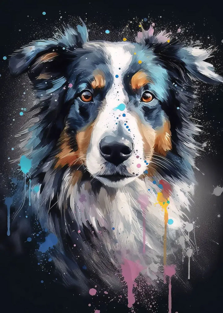 Watercolor Various Dog Portrait Painting