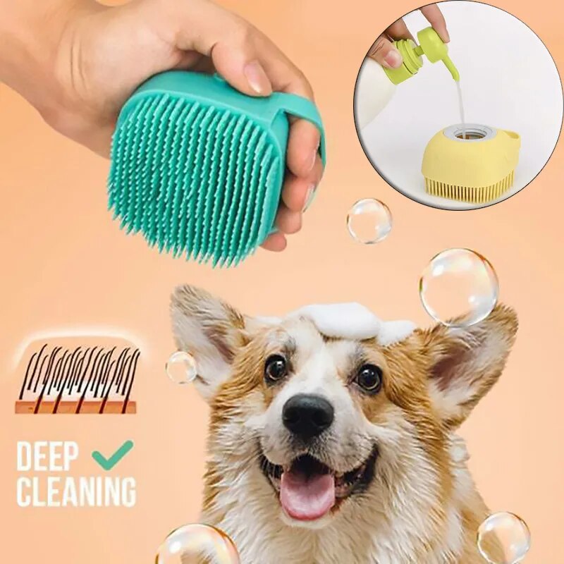 Bathroom Puppy Big Dog Bath Massage Gloves