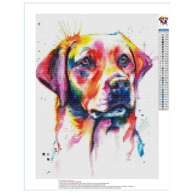 Animal Diamond Embroidery Kit Rhinestone Home Art Decoration