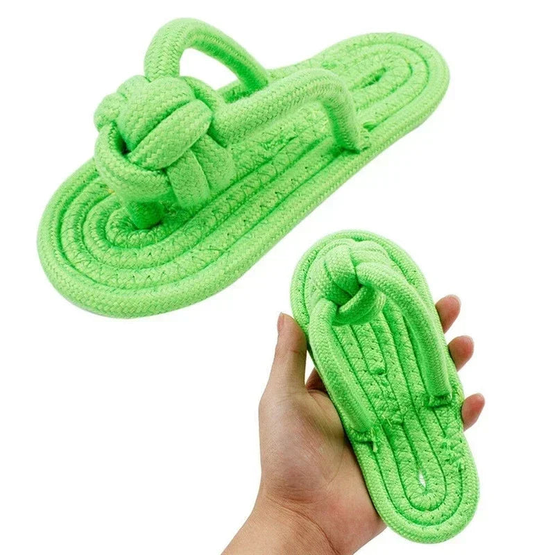 Dog Chewing Cotton Slipper Toy