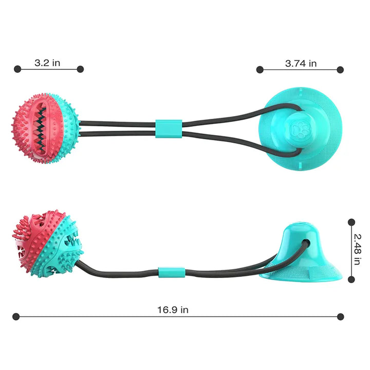 Dog Suction Cup Ball Ropes Chew Toy