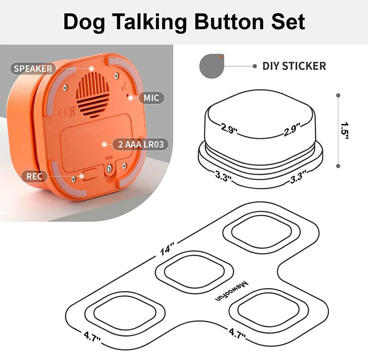 MEWOOFUN Dog Button Set